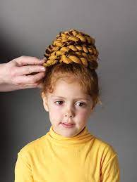 Halloween Beehive Costume Diy Flax Twine Crazy Hair Days Crazy Hair For Kids Bee Hive