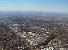 The top and bottom stripes are light blue and wider than the middle stripe, which is black. Botswana Capital City Yourbotswana