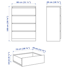 Malm chest ikea bedroom furniture. Malm White Chest Of 4 Drawers 80x100 Cm Ikea