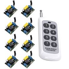Ac 220v 1ch 10a Relay Rf Wireless Remote Control Switch Wireless Light Switch 8 Buttons Remote Controller Wireless Light Switch Water Pump Motor Remote Control