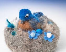 Bird Of The Month Items Similar To Made To Order Needle Felted Male Eastern Bluebird Life Size Felted Bird 11 12 Month Turnaround Time On E Needle Felting Felt Birds Felt Diy