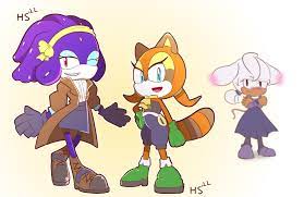 Princess Undina (Sonic Archie Series) and Marine Raccoon (Sonic Rush  series) being besties of the seas!...and my mouse boy got dragged into this  just because. : r/SonicTheHedgehog