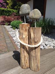 Holzstamm Parchen Verschenkt Zur Silberhochzeit Holzstamm Parchen Silberho Vintage Gartendekoration Gartenkunst Silberhochzeit Geschenk