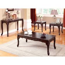 If you need even more seating, use novelty living room tables like coffee table ottomans that easily meld into your living room space but act as extra seating when guests come over. Furniture Of America Nist Cherry 48 Inch 4 Piece Accent Table Set On Sale Overstock 9272980