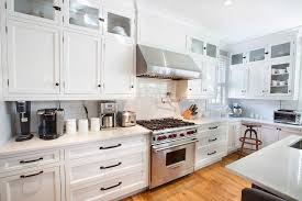 Oil Rubbed Bronze Cabinet Pulls Kitchen Transitional With Bar Stool Glass Cabinets Pot Fi Antique White Kitchen Kitchen Cabinets Antique White Kitchen Cabinets