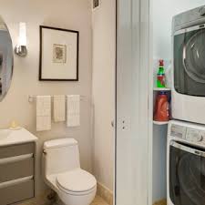 If your laundry and bathroom are in the same room, then building your washing machine and dryer in underneath the vanity bench is a good way to keep the space neat and organised. 75 Beautiful Small Bathroom Laundry Room Pictures Ideas August 2021 Houzz