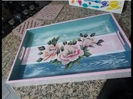 3 U Bir Arada Efsane Tepsi Budak Stencil Transfer Instagram Ozgulle Hayalet Tasarla Boya Youtube Boncuk Projeleri Tepsi Stencil