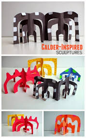 Calder Inspired Sculptures And Our 20 Favorite Art Books Easy Kids Art Projects Sculpture Kids Paper Art Projects