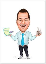 Bank Teller Caricatures Caricature Business Cartoons Custom Cartoons