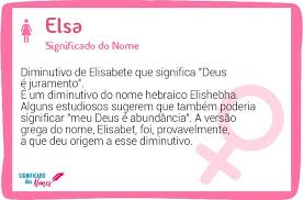 Significado Do Nome Elsa Significado Dos Nomes