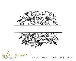 Free Free 219 Flower Split Monogram Svg Free SVG PNG EPS DXF File