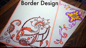 How To Draw Border Designs On Paper Project Work Design Assignment Front Page Design Youtube Border Design Front Page Design Page Design