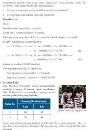 Soal persamaan linear dua variabel (spldv) plus kunci jawaban. Http Repository Upy Ac Id 399 1 Fk51 Hepri 20yurika 20318 322 Pdf