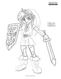 Link coloring page from the famous zelda video game more video. Link Coloring Page Super Fun Coloring