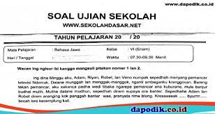 Demikianlah contoh soal ujian sekolah (us) kelas 6 sd / mi mapel bahasa jawa. Download Gratis Soal Ujian Sekolah Mata Pelajaran Bahasa Jawa Kelas 6 Dapodik Co Id
