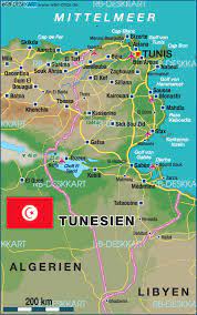 Karten von tunesien mit straßenkarte. Karte Von Tunesien Land Staat Welt Atlas De