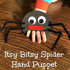 Itsy Bitsy Spider Finger Puppet For Fine Motor Play Nursery Rhyme Crafts Toddler Crafts Nursery Rhymes Activities