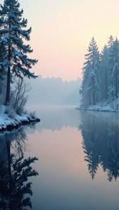 Misty Lake Winter Images
