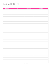 Password Log Table Format Pdf Planner Websites Password Etsy Planner Pages Daily Planner Pages Planner