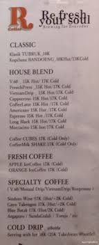 Coffee house.hot drinksbounty coffeekinder coffeesnickers coffeeblack star coffeenutella coffeecoffee cappuccinocoffee nescafehot chocolatecoffee dolce gustoboo coffeehot teapassion fruitnewice drinksmojitofrappuccino ice coffeebounty shakecookies shakecappuccino ice. Selalu Diperbarui Menu R Coffee Pasir Kaliki Bandung
