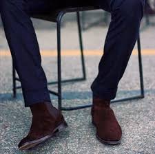 Although they're dressy boots, they aren't formal black and brown leather chelsea boots pair well with a green suit. Upgrade Casual Men S Wardrobe With One Item Step Up Your Style With Boots How To Wear The Dress Boot