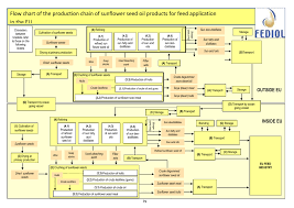 flow chart of the production chain of sunflower seed oil