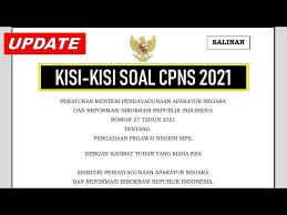 Dalam peraturan tersebut terdapat tiga pasal yang membahas mengenai materi apa saja yang akan diujikan dalam soal tes skd mendatang, baik itu twk, tiu, dan tkp. Resmi Kisi Kisi Soal Cpns 2021 Pdf Permenpanrb No 27 Tahun 2021 Youtube
