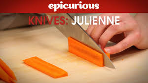 No matter what it's called, the julienne is a common requirement for recipes and a familiar sight on cooking shows — which makes it a great knife cut to master. How To Julienne Carrots For Salads Epicurious Essentials How To Kitchen Tips Knives Youtube