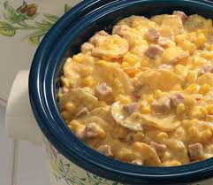 Slow Cooker Cheesy Ham Au Gratin Recipe Recipes Scalloped Potatoes And Ham Slow Cooker Recipes
