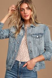 Oversized Denim Jacket Light Blue Denim Jacket Jean Jacket Lulus
