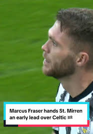 What a start for St. Mirren!!! 🤯 Marcus Fraser gives the Buddies an early  lead as he heads in from a corner 🏁 #premiersportscup #fyp #football  #stmirren #celticfc
