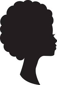Black And White Woman Silhouette Illustration Of Head In Profile Of African Woman On White Background Vector Art Black Art Pictures Black Girl Art African Women