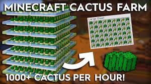 In this video i am showing you how to make a chunk cactus farm using chunk hoppers on either my server or another server which. Minecraft Cactus Farm 1000 Per Hour 1 16 1 15 Youtube