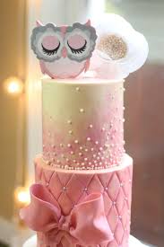 Owl Theme Baby Shower Cake Baby Shower Cakes Pink Baby Shower Cake Owl Baby Shower