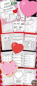 20 pages d exercices pour les eleves de 1ere annee du primaire kindergarden ou prescolaire act teaching french valentines school cognitive activities coloriages larry mario