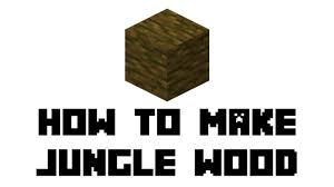 Jungle wood is a block with a log's bark texture on six sides. Minecraft Survival How To Make Jungle Wood Youtube