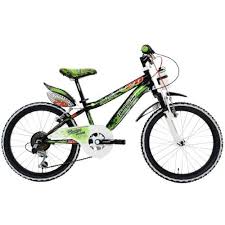 Lombardo Artemis 6 20 Kids Bicycle Black Green 20 Inch X 11 Inch Boy Bike Kids Bike Kids Bike Sizes