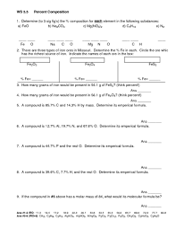 Leave me a comment in the box below. Empirical Formula From Percent Composition Worksheet