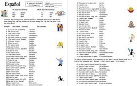 Spanish Imperfect 70 Ar Er Ir Regular Verb Conjugations Worksheet