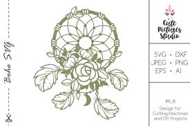 Download Floral Dream Catcher Svg Cut File Feather Svg 435507 Svgs Design Bundles