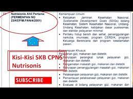 Sesuai dengan surat edaran permenpan tentang kisi kisi soal skb formasi bidan terampil. Kisi Kisi Skb Cpns Ahli Gizi Nutrisionis Youtube