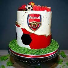 Arsenal fc cake by sliceofcake on deviantart. Arsenal Cake Decorations
