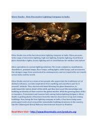 India's increasing attraction towards luxury fashion products has made many international companies enter in this region. Klove Studio Best Decorative Lighting Company In India By Klove Studio Issuu