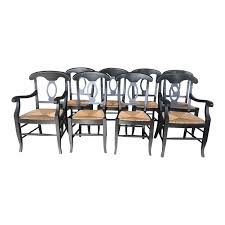 Create a relaxed space to entertain family and friends with comfortable dining chairs. Napoleon Rush Seat Dining Chairs By Pottery Barn Set Of 8 Original Price 1 700 Design Plus Gallery