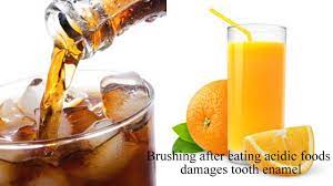 Brushing After Eating Acidic Foods Can Damages Your Tooth Enamel Rinse With Water After Eating And Wait For 30 M Acidic Foods Gum Treatment Cosmetic Dentures