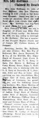 Ocie Pearl Rush Hoffman (1894-1945)