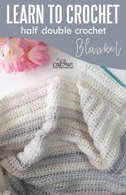 Why not crochet a baby blanket for the next baby shower you're invited to? Half Double Crochet Blanket Tutorial Craft Mart