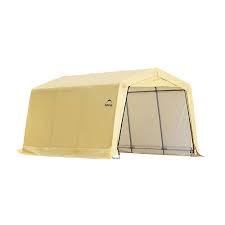 At rhino shelter®, manufacture and distribute the very best in instant garages, garage kits. Shelterlogic 10 Ft X 15 Ft X 8 Ft Compact Auto Shelter Instant Garage In Tan The Home Depot Canada