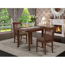 East west furniture pvc whi c plainville dining chair set of 2 microfiber upholstery seat and buttermilk hardwood structure modern dining room chairs. Small Dining Table And Modern Dining Chairs With Linen Fabric Upholstery Seat Mahogany Finish Pieces Option On Sale Overstock 32448525