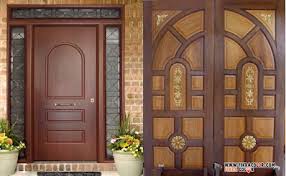 احدث ديكورات ابواب خشبية خارجية مع الوان جميلة Fikra Color